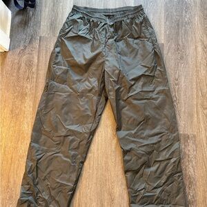 Los Angeles Apparel Dark Green Lightweight Parachute Crinkly Pants